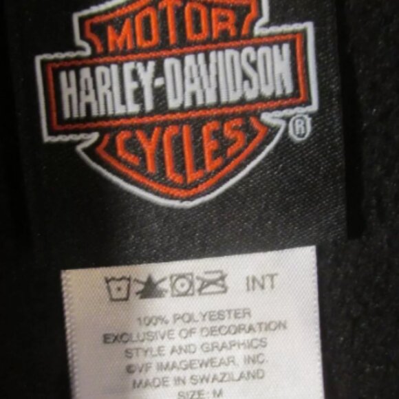 Harley-Davidson Women’s Vest Size M Black Fleece Full Zip Biker Motorcycle Logo - Picture 7 of 13
